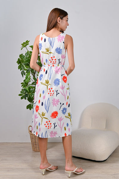 All Would Envy Dresses SKETCH FLORALS TWO-WAY MIDI