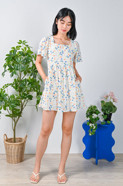 All Would Envy One Piece EVENA WHITE FLORAL DRESS-ROMPER