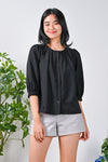 All Would Envy Tops VICTORIA BUTTON BLOUSE IN BLACK