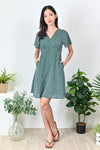 AWE Dresses CASLIN SLEEVED DRESS IN FOREST
