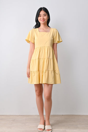 AWE Dresses EVIE BABYDOLL DRESS IN YELLOW