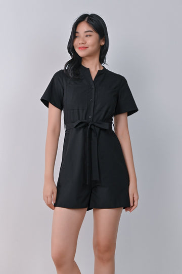 AWE One Piece ALAYAH UTILITY ROMPER IN BLACK
