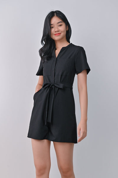 AWE One Piece ALAYAH UTILITY ROMPER IN BLACK
