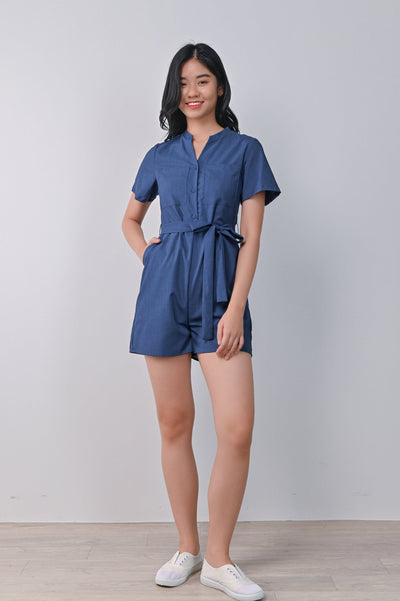 AWE One Piece ALAYAH UTILITY ROMPER IN BLUE