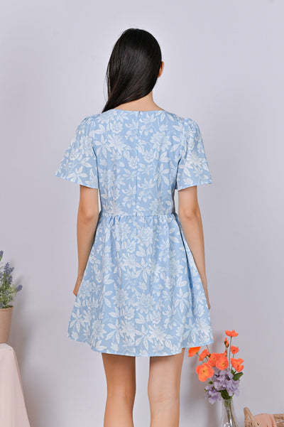 AWE One Piece CAMY BLUE FLORAL DRESS-ROMPER