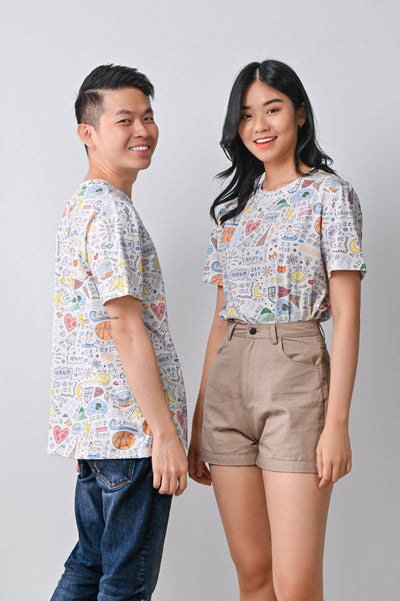 AWE Tops CHINESE SMALL DOODLES UNISEX TEE