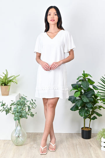AWE Dresses PAIGE TASSEL DRESS IN WHITE