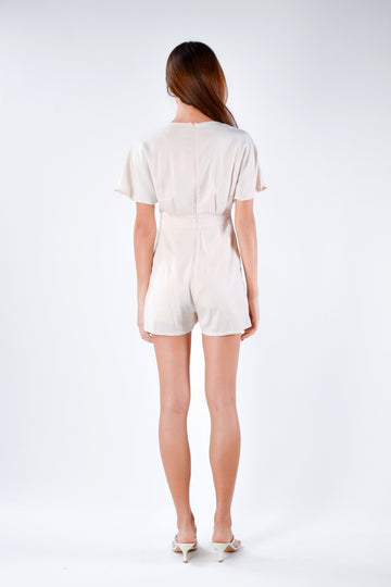 AWE One Piece SHER SLEEVED ROMPER IN CHAMPAGNE