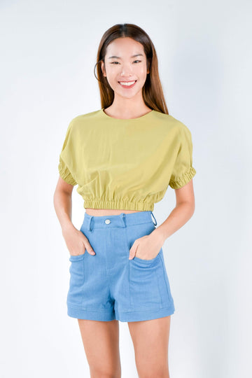AWE Tops ALIRA SLEEVED TOP IN MELLOW YELLOW