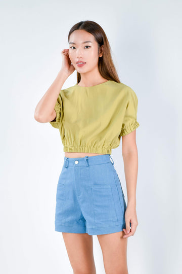 AWE Tops ALIRA SLEEVED TOP IN MELLOW YELLOW