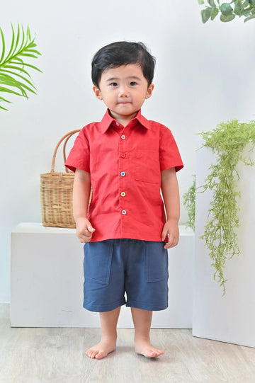 AWE Tops TYLIE KIDS' SHIRT IN RED