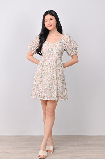 JESSE EYELET DRESS-ROMPER IN PINK FLORAL