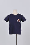 LUCKY CAT NAVY EMB. KIDS' TEE