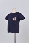 LUCKY CAT NAVY EMB. KIDS' TEE