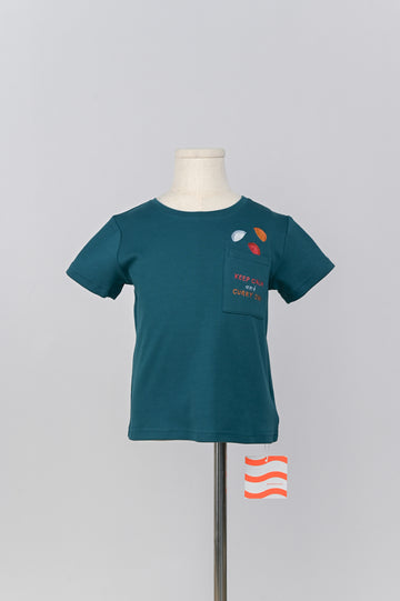 CURRY PUFFS EMB. POCKET KIDS' TEE