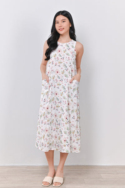 FERLENE PANEL DRESS IN PINK FLORAL