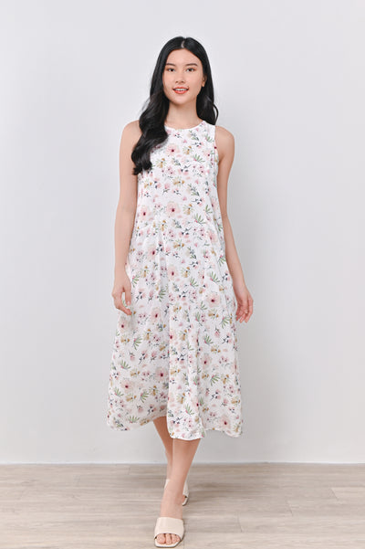 FERLENE PANEL DRESS IN PINK FLORAL