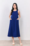 FERLENE PANEL DRESS IN BLUE