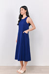 FERLENE PANEL DRESS IN BLUE