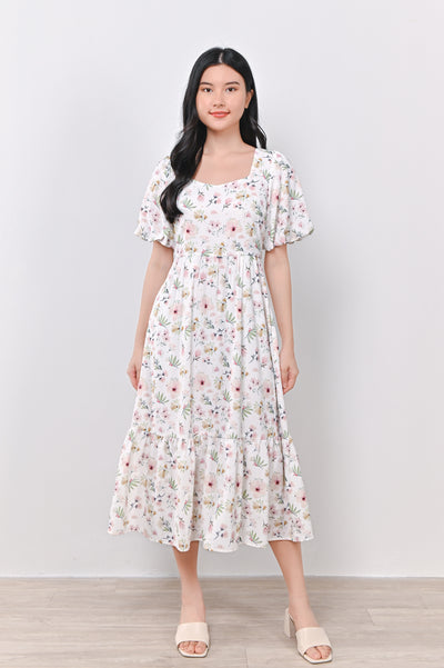 CAROL SWEETHEART DRESS IN PINK FLORAL