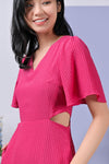 All Would Envy Dresses *BACKORDER* CHEYENNE SLEEVED CUT-OUT DRESS IN PINK
