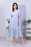 All Would Envy Dresses BLYTHE TEXTURED DRESS IN LIGHT BLUE