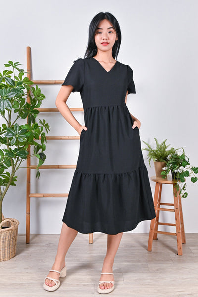 All Would Envy Dresses BOBO CUT-OUT BACK DRESS IN BLACK