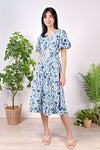 All Would Envy Dresses DORCAS PUFF-SLEEVE DRESS IN TOILE FLORAL