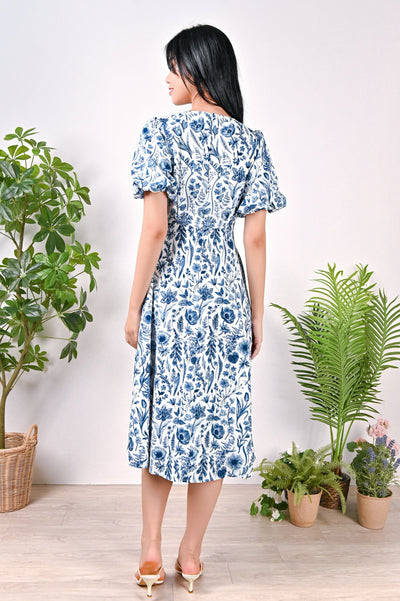 All Would Envy Dresses DORCAS PUFF-SLEEVE DRESS IN TOILE FLORAL