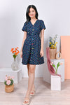 All Would Envy Dresses EUNOIA BUTTON DRESS IN RAINBOW POLKA