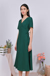 All Would Envy Dresses HELJA WRAP DRESS IN GREEN