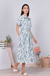 All Would Envy Dresses INGA FLORAL SHIRTDRESS IN BLUE