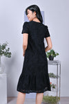 All Would Envy Dresses LIANA EYELET DRESS IN BLACK