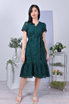 All Would Envy Dresses LIANA EYELET DRESS IN GREEN