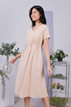 All Would Envy Dresses LOUISA DRAWSTRING DRESS IN SAND
