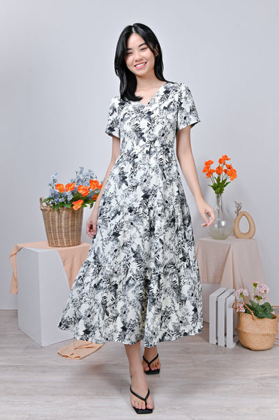 All Would Envy Dresses MARGARET TIERED DRESS IN CREAM FLORAL