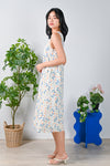 All Would Envy Dresses MARIE WHITE FLORAL TWO-WAY MIDI DRESS