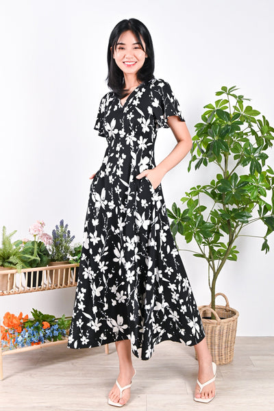 All Would Envy Dresses NELMA SLEEVED MAXI DRESS IN FLORAL