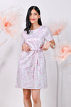 All Would Envy Dresses NOEMI FLORAL BUTTON DRESS IN PINK