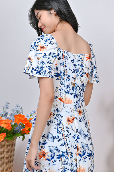 All Would Envy Dresses OCEANE FLORAL DRESS IN WHITE