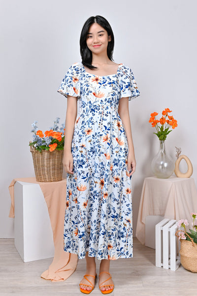 All Would Envy Dresses OCEANE FLORAL DRESS IN WHITE