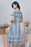 All Would Envy Dresses RASVEEN ROUND-NECK DRESS IN AZTEC