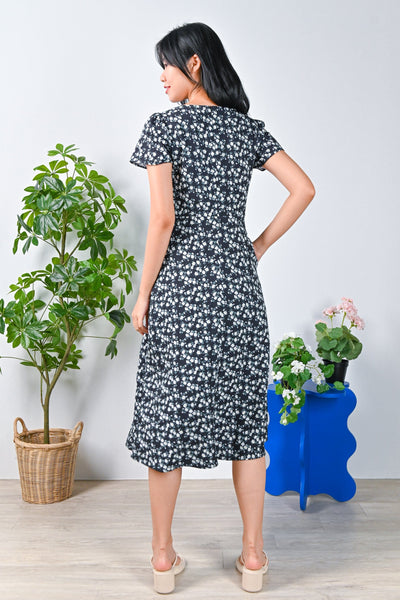 All Would Envy Dresses RICHELLE SLEEVED MIDI DRESS IN BLACK