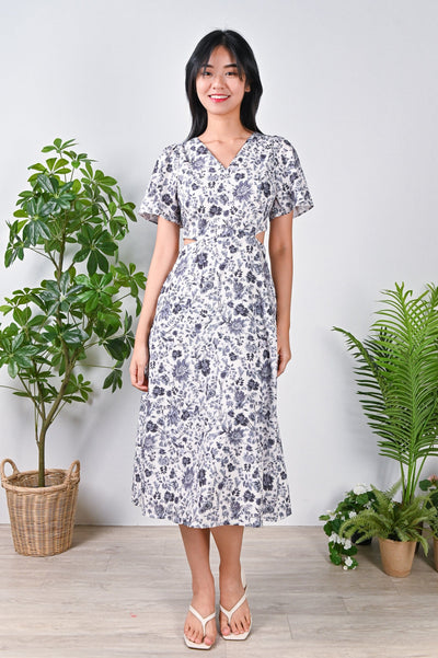 All Would Envy Dresses SHEMONA CUT-OUT DRESS IN ROBUST MONO