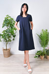 All Would Envy Dresses THEOPHILA PANEL DRESS IN NAVY