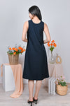 All Would Envy Dresses ZINNIA PLEAT-BACK DRESS IN NAVY