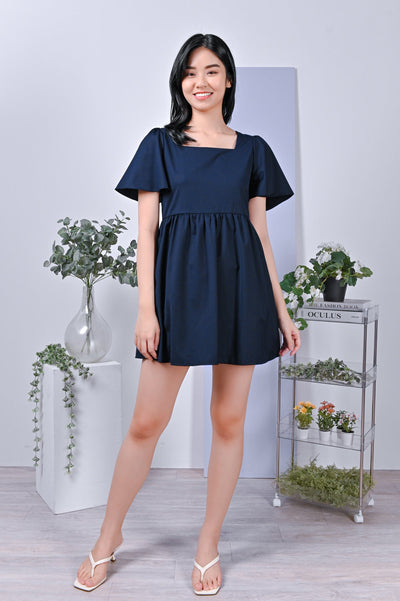 All Would Envy One Piece ELLANY DRESS-ROMPER IN NAVY