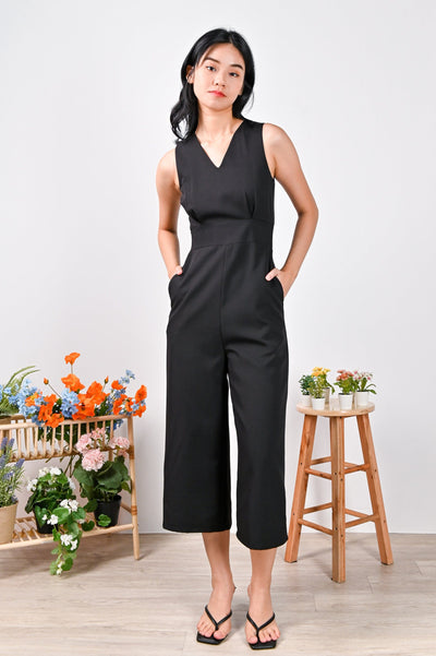 All Would Envy One Piece IDALIA SLEEVELESS JUMPSUIT IN BLACK