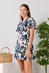 All Would Envy One Piece ZARIAH DRESS-ROMPER IN NAVY STROKES