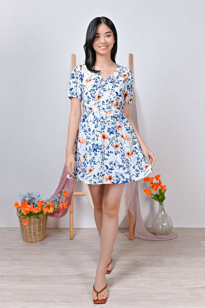 All Would Envy One Piece ZEPHYR FLORAL DRESS-ROMPER IN WHITE